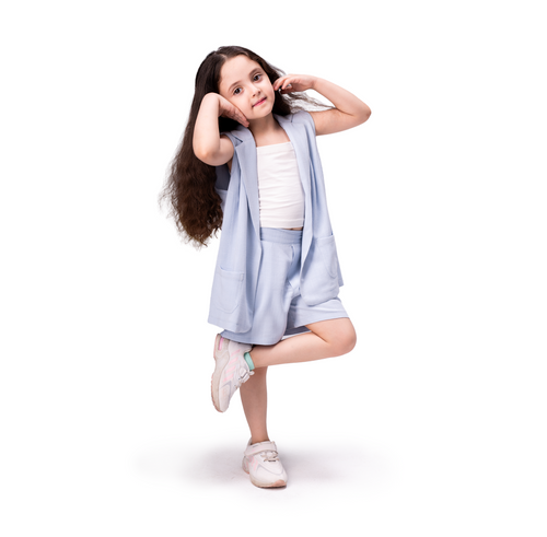 Baby Blue Linen Cotton 100% Set - LALYA 1