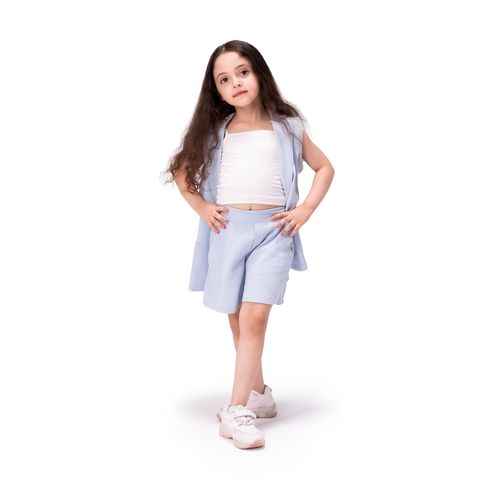 Baby Blue Linen Cotton 100% Set - LALYA 2