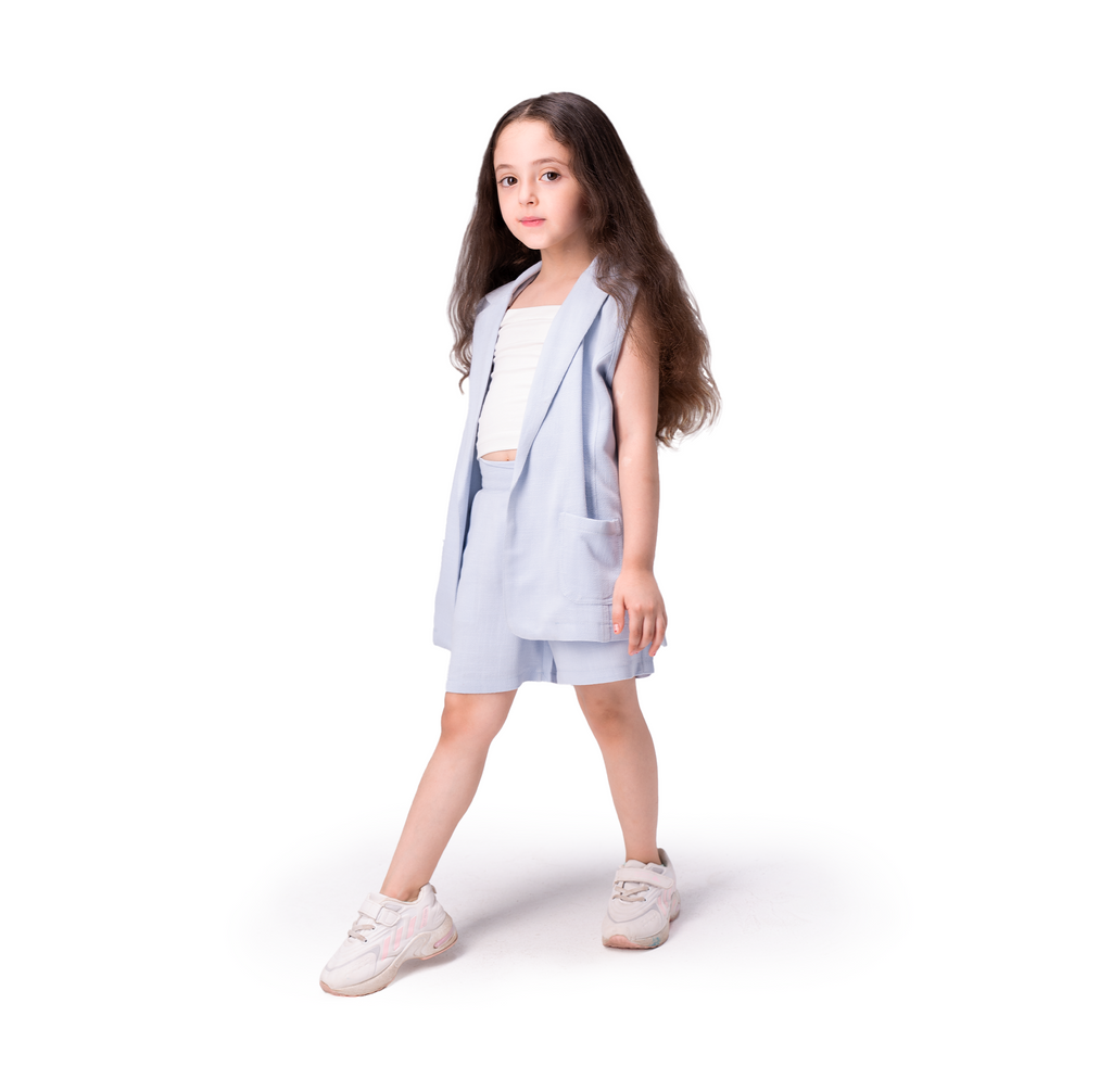 Baby Blue Linen Cotton 100% Set - LALYA 7