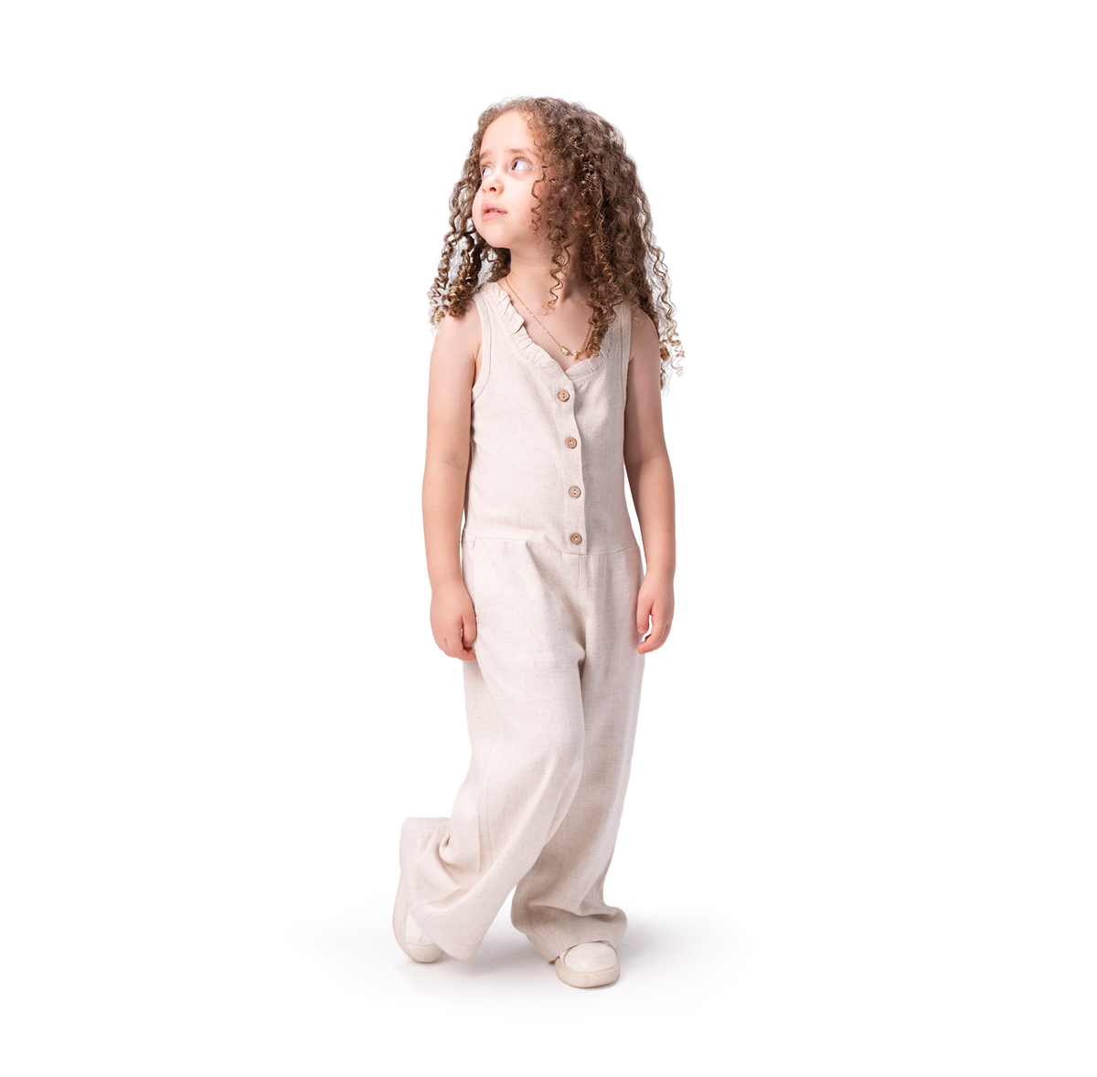 Beige Cotton 100% Jumpsuit - LALYA 4