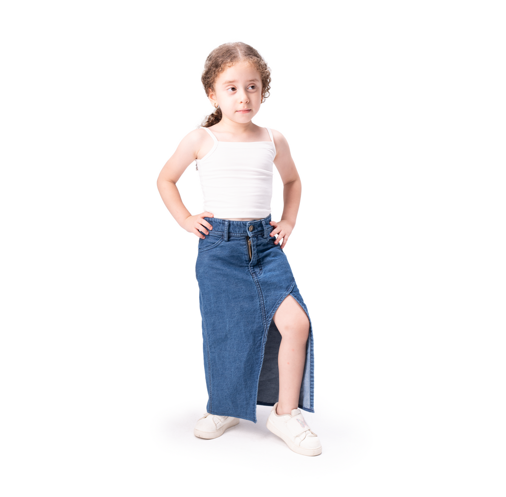 Blue Denim Skirt Set - LALYA 1