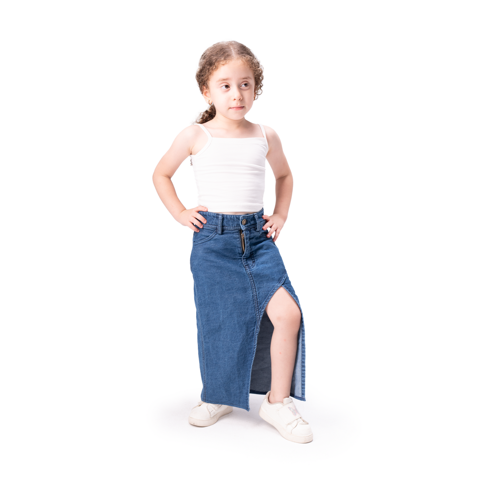 Blue Denim Skirt Set - LALYA 1