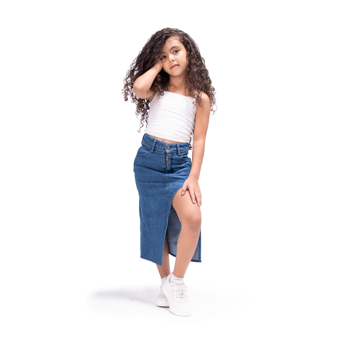 Blue Denim Skirt Set - LALYA 2