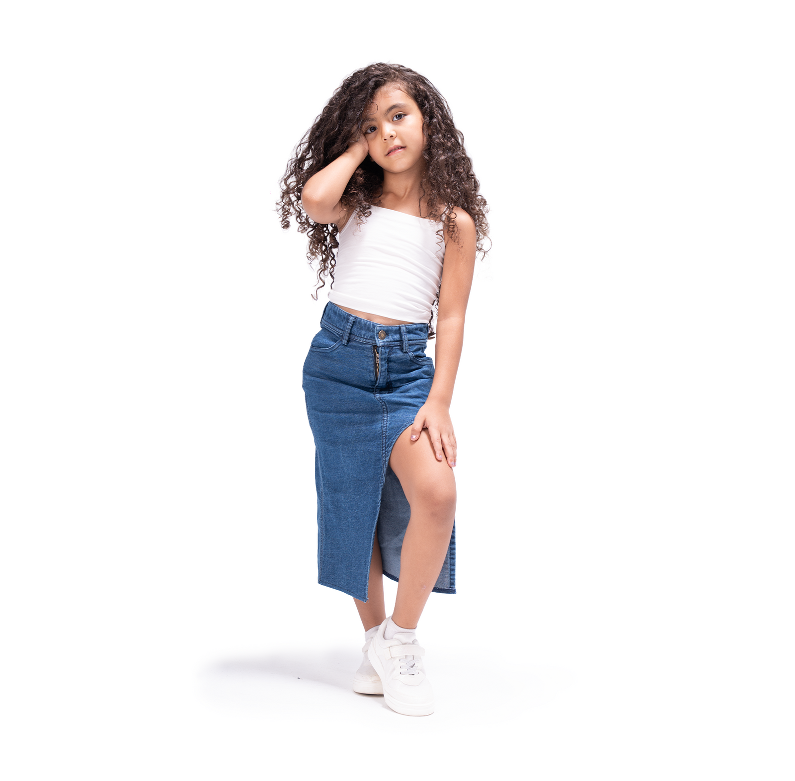 Blue Denim Skirt Set - LALYA 2