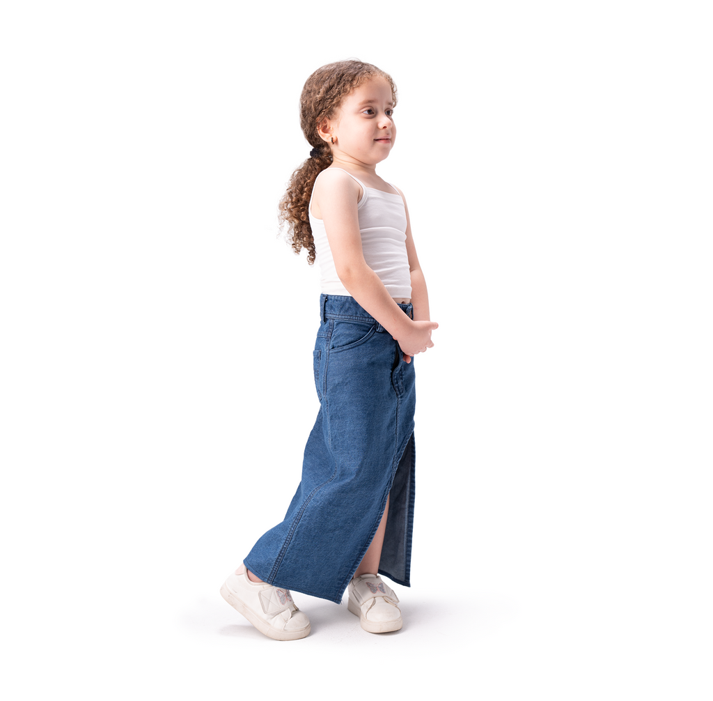 Blue Denim Skirt Set - LALYA 6