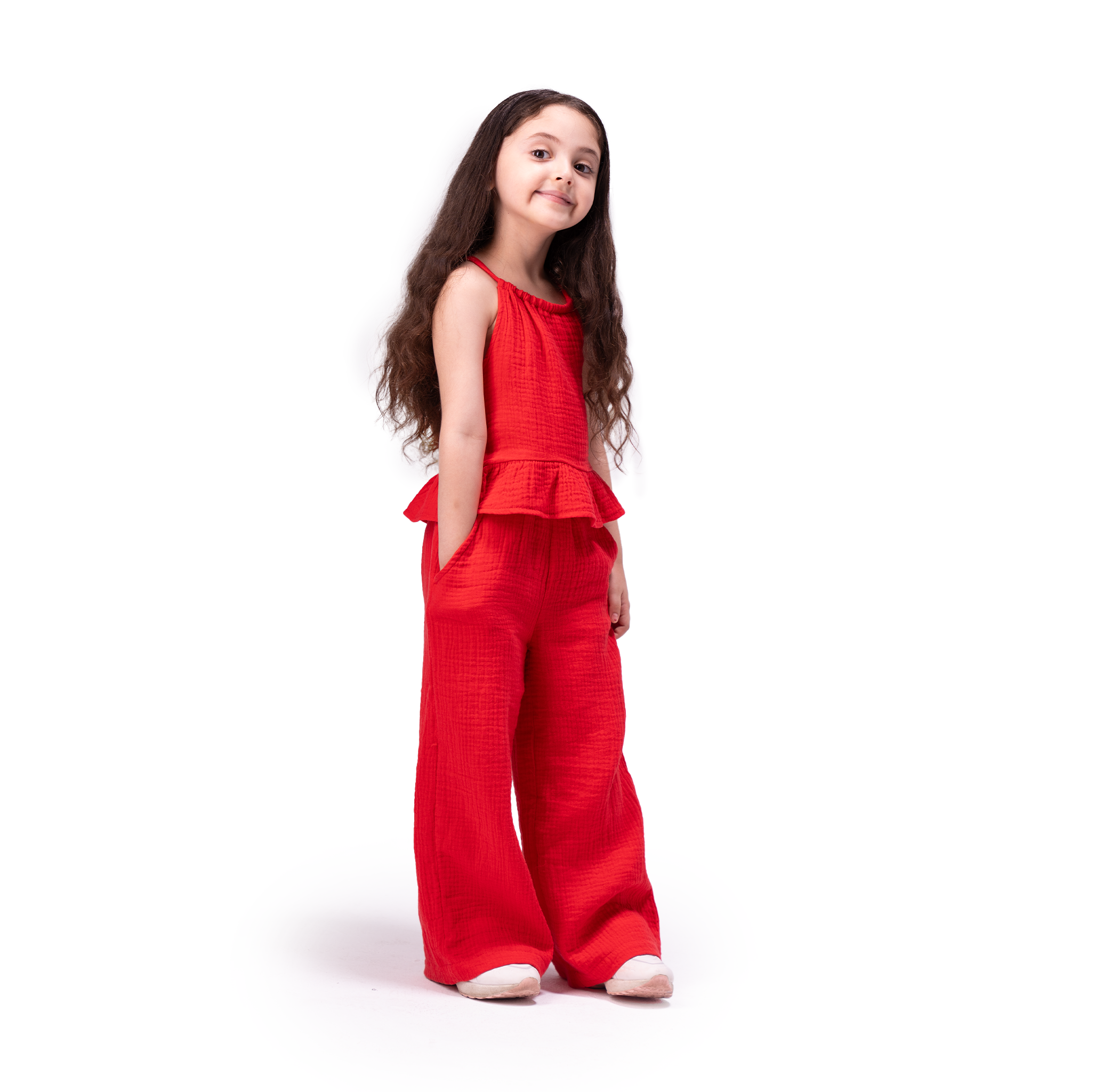 Crimson Crinkle Cotton 100% Set - LALYA 4