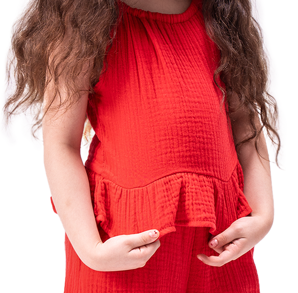 Crimson Crinkle Cotton 100% Set - LALYA 5