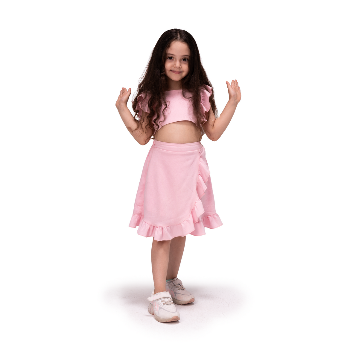 Pink Linen Cotton 100% Skirt Set - LALYA 1