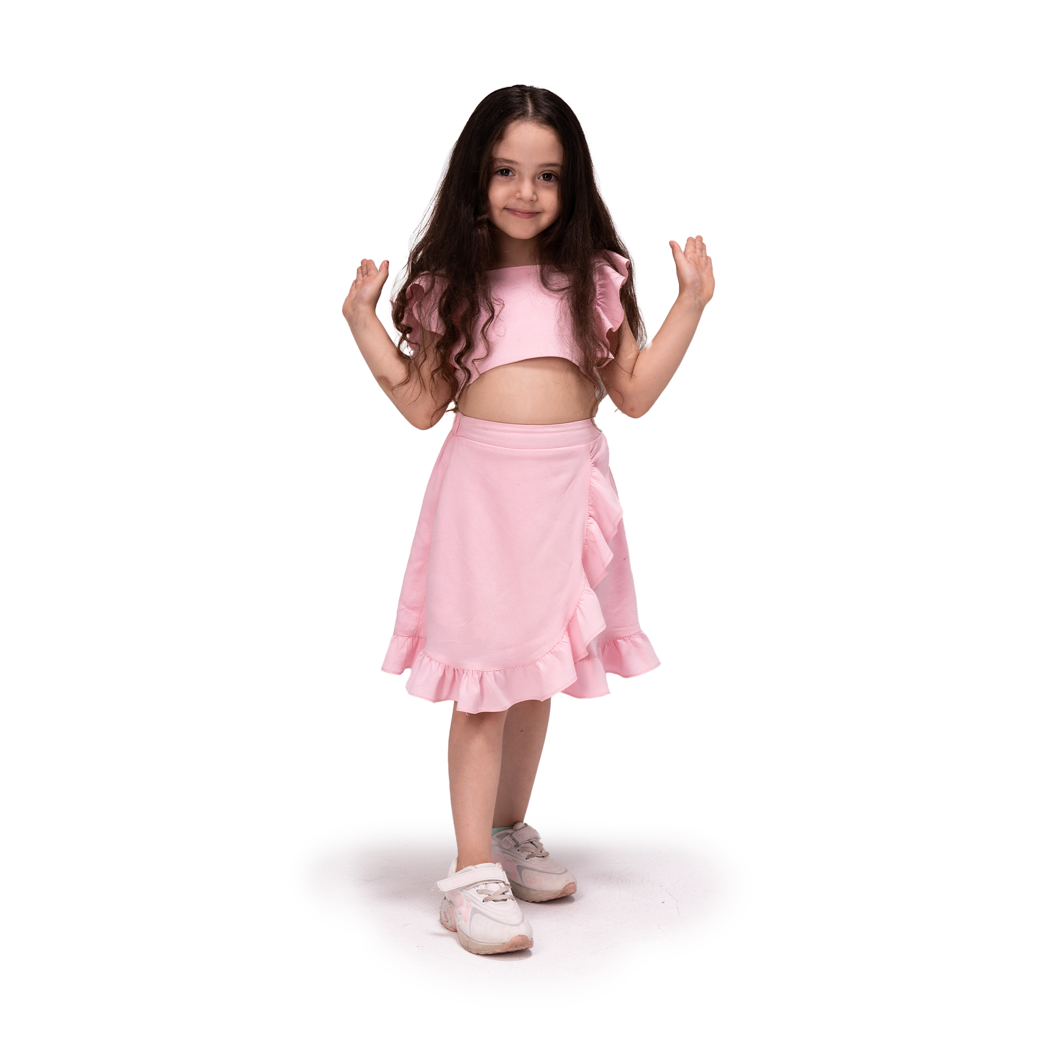 Pink Linen Cotton 100% Skirt Set - LALYA 1