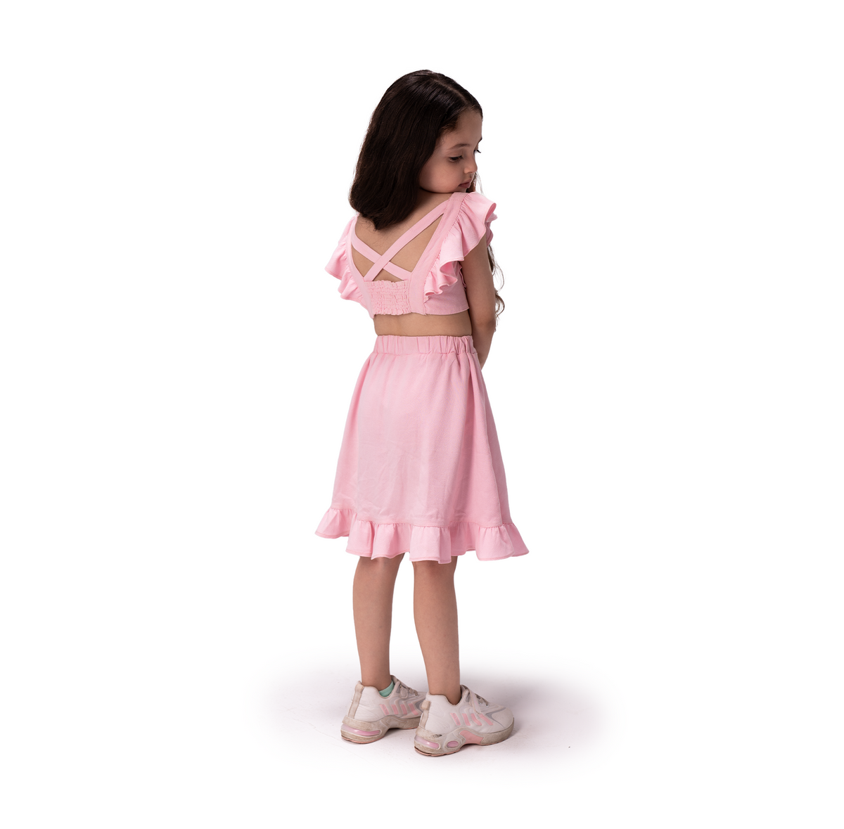 Pink Linen Cotton 100% Skirt Set - LALYA 2