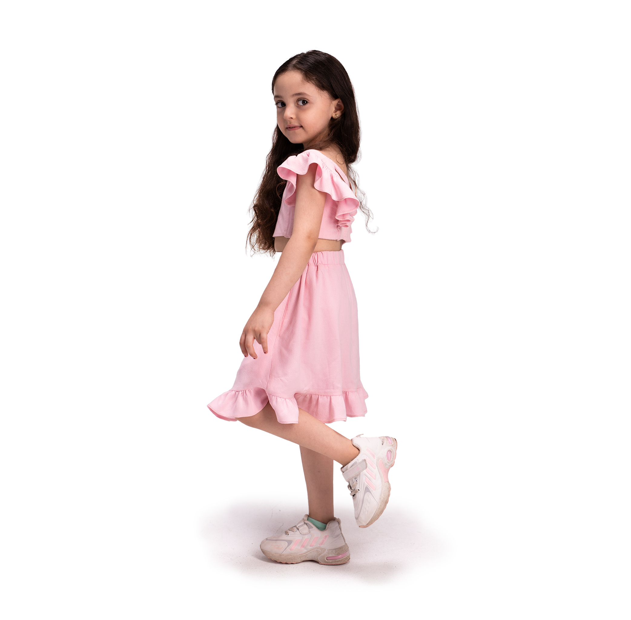 Pink Linen Cotton 100% Skirt Set - LALYA 4