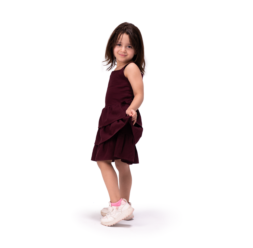 Purple Cotton Gauze 100% Dress - LALYA 4