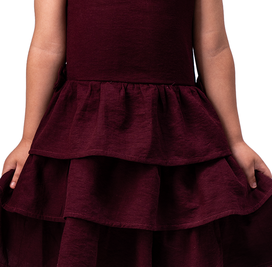 Purple Cotton Gauze 100% Dress