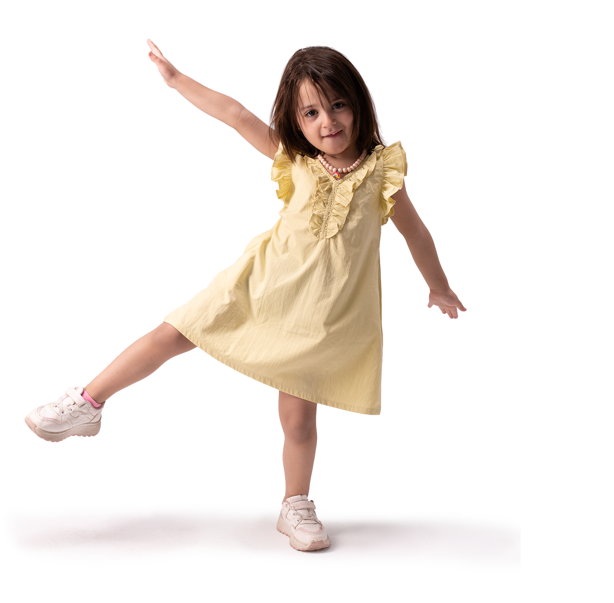 Cafe parachute dress - Butter Yellow - LALYA 1
