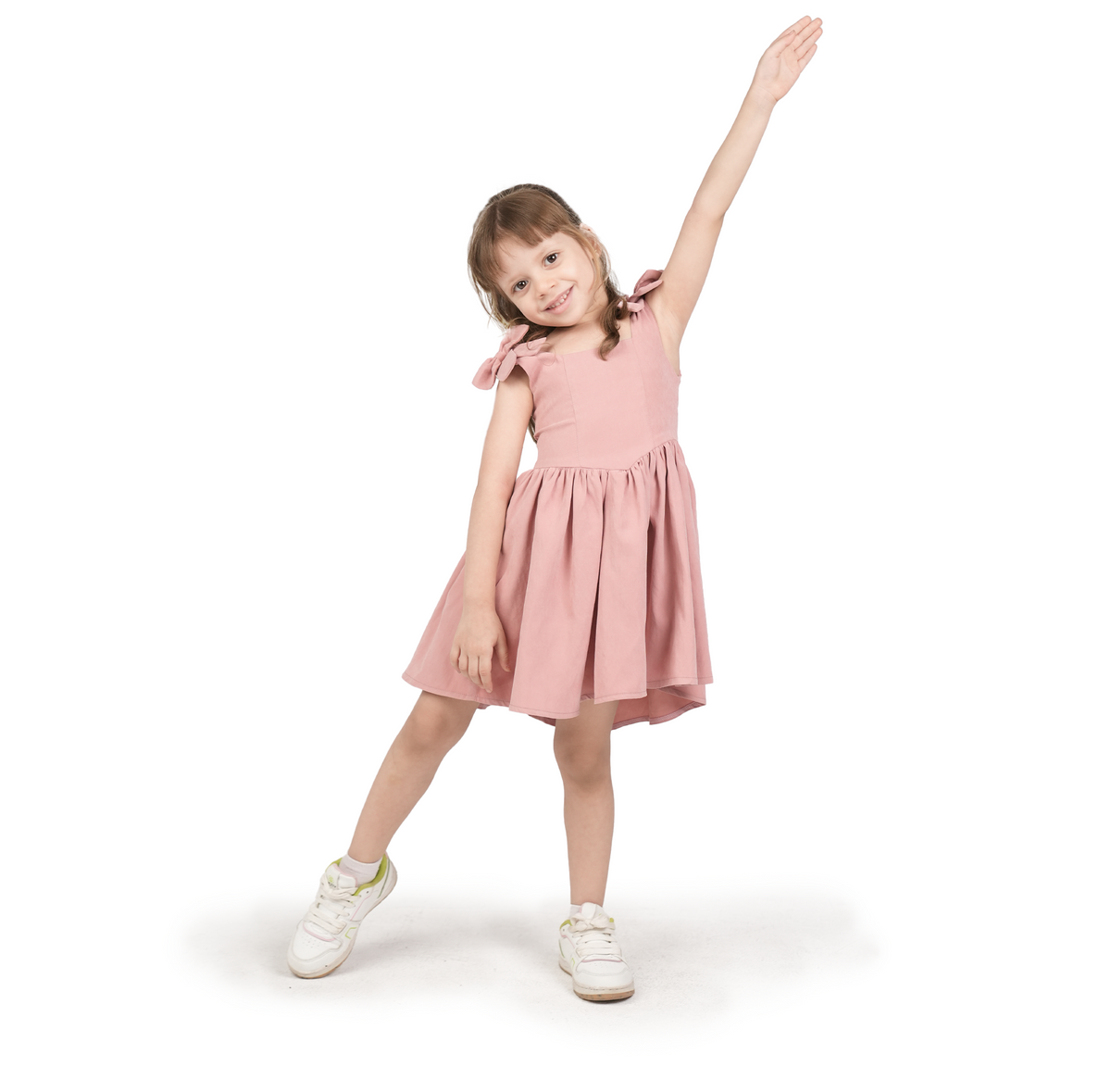 Dusty Pink Cotton Dress - LALYA 1