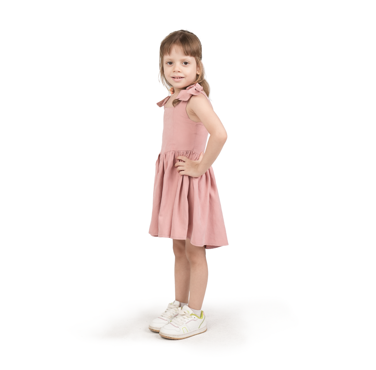 Dusty Pink Cotton Dress - LALYA 2