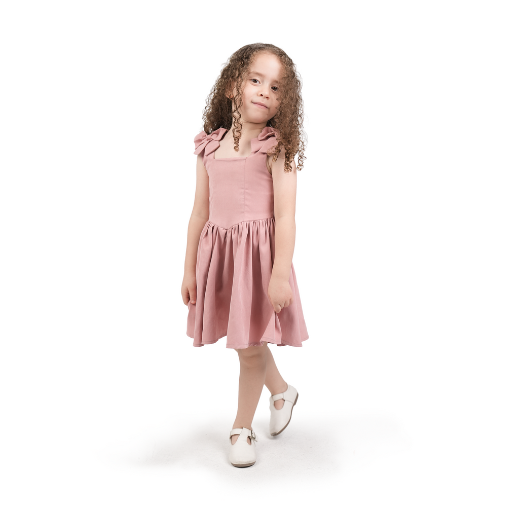 Dusty Pink Cotton Dress - LALYA 3